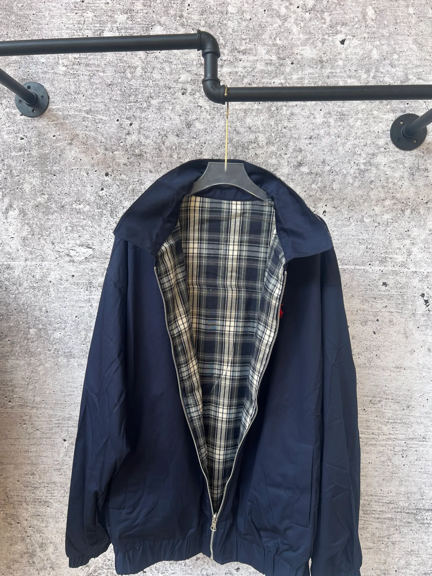 P390 Ralph Lauren autumn reversible jacket for men and women at the same price, reversible, one side is pure cotton woven, the inner plaid pattern, embroidery on both sides, and the craftsmanship details are restored